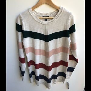 AB Studio Knit Colorblock Sweater NWT Size M.